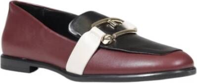 Furla Bordeaux Leren Puntige Neus Schoenen Red Dames