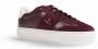 Furla Bordeaux Leren Sneakers Rubberen Zool Veters Red Dames - Thumbnail 14