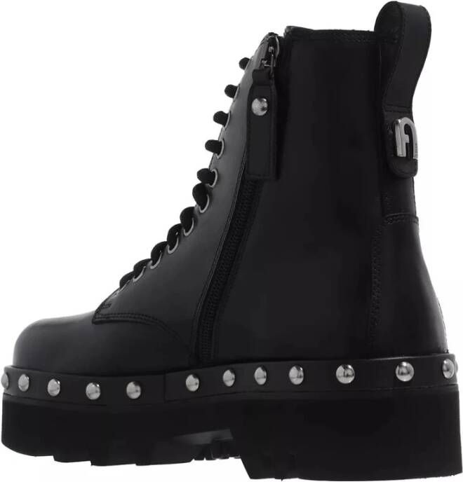 Furla Rita Army Boot met Zilveren Details Black Dames