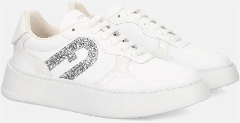 Furla Witte Veterschoenen met Dikke Zool White Dames