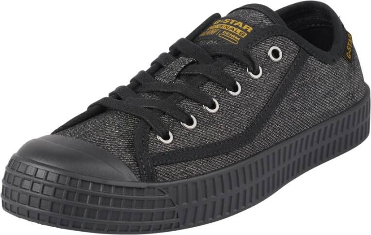 G-Star Denim Lage Sneaker met Dikke Gevulkaniseerde Rubberen Zool Zwart Dames