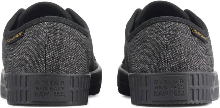 G-Star Denim Lage Sneaker met Dikke Gevulkaniseerde Rubberen Zool Zwart Dames