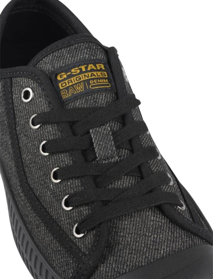 G-Star Denim Lage Sneaker met Dikke Gevulkaniseerde Rubberen Zool Zwart Dames