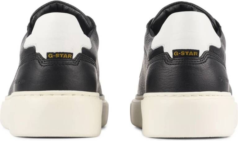 G-Star Klassieke Lage Leren Sneaker Zwart Heren