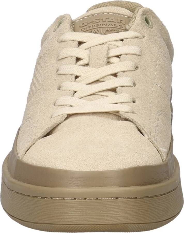 G-Star Lage Cup Sneaker met Suède Detail Beige Heren