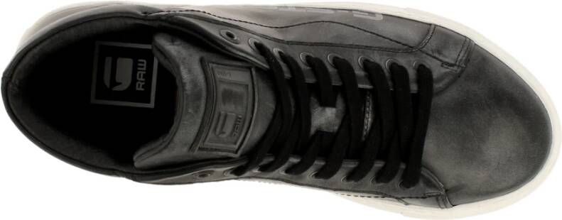 G-Star Leren Hoge Top Sneaker Zwart Dames