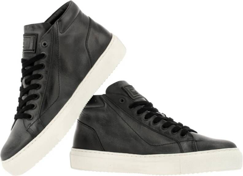 G-Star Leren Hoge Top Sneaker Zwart Dames