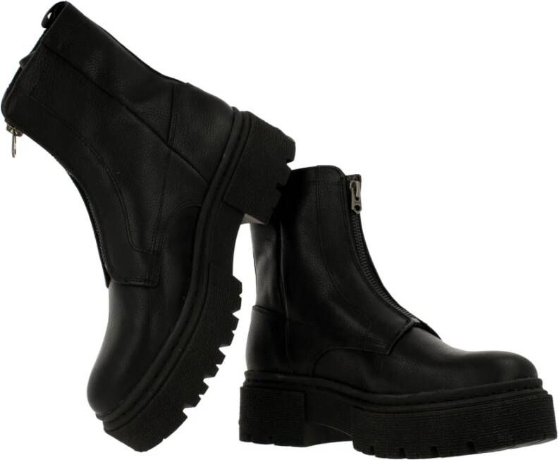 G-Star Stoere Leren Veterboot Zwart Dames