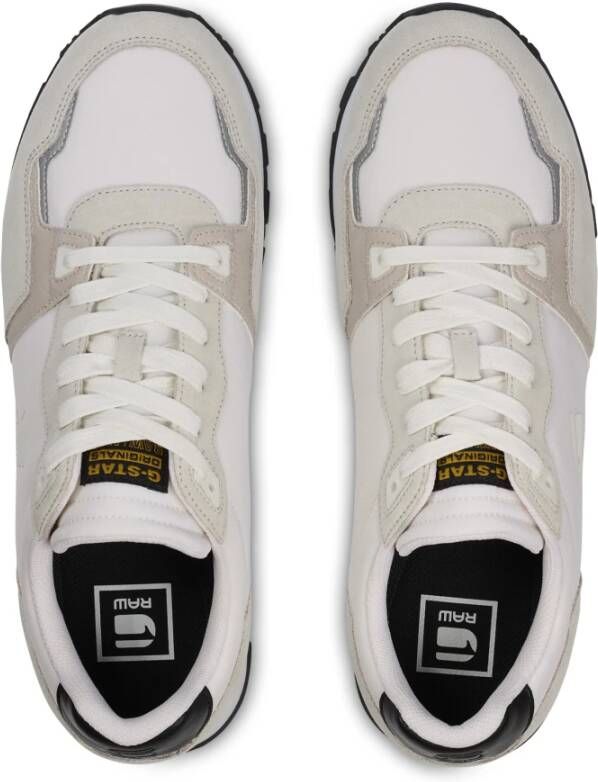 G-Star Track II POP Lage Sneaker van PU Leer en Textiel Beige Heren