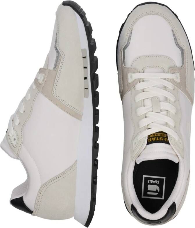 G-Star Track II POP Lage Sneaker van PU Leer en Textiel Beige Heren