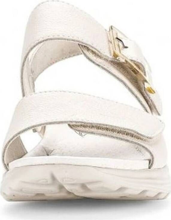 Gabor Beige Casual Platte Sandalen Beige Dames