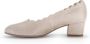 Gabor Beige-gouden metallic leren pumps Beige Dames - Thumbnail 6