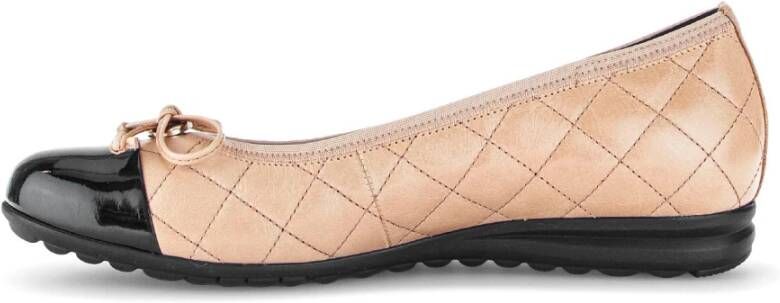 Gabor Beige Leren Ballet Flats Beige Dames