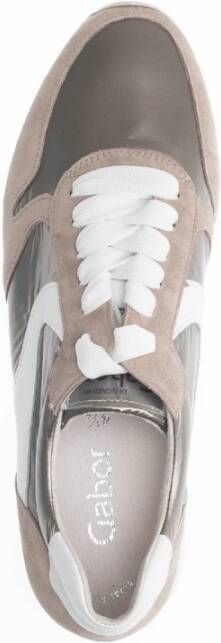 Gabor Beige Leren & Textiel Sneakers Beige Dames