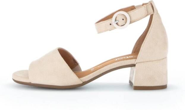 Gabor Beige Leren Sandalen Beige Dames