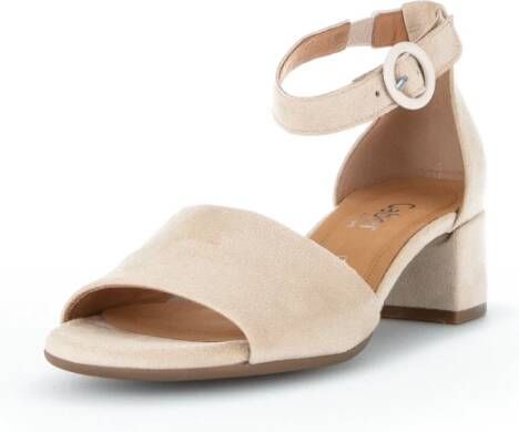 Gabor Beige Leren Sandalen Beige Dames