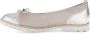 Gabor Beige metallic leren ballerina's van suède Beige Dames - Thumbnail 2