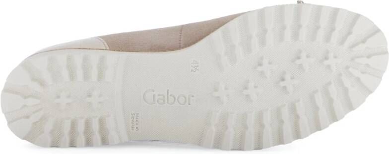 Gabor Beige metallic leren ballerina's van suède Beige Dames