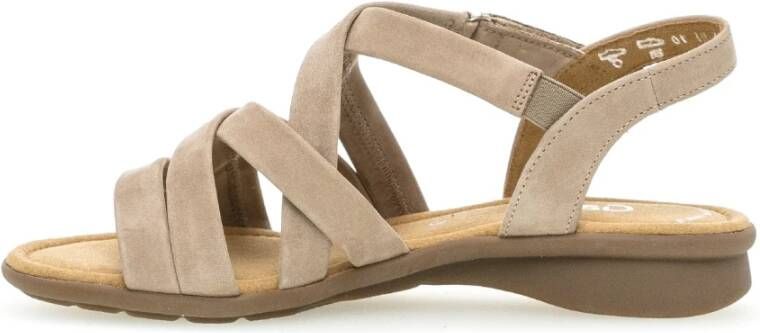 Gabor Beige nubuck leren sandalen Beige Dames