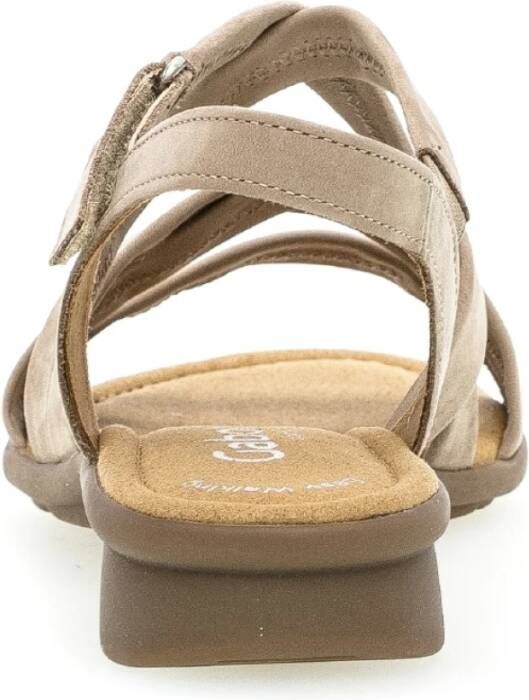 Gabor Beige nubuck leren sandalen Beige Dames