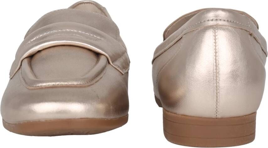 Gabor Beige Patent Dames Mocassins Brown Dames