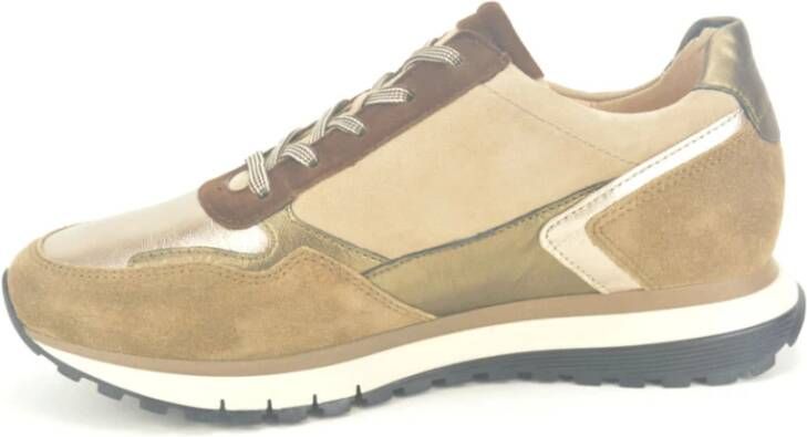 Gabor Beige Runner Combi Sneakers Beige Dames