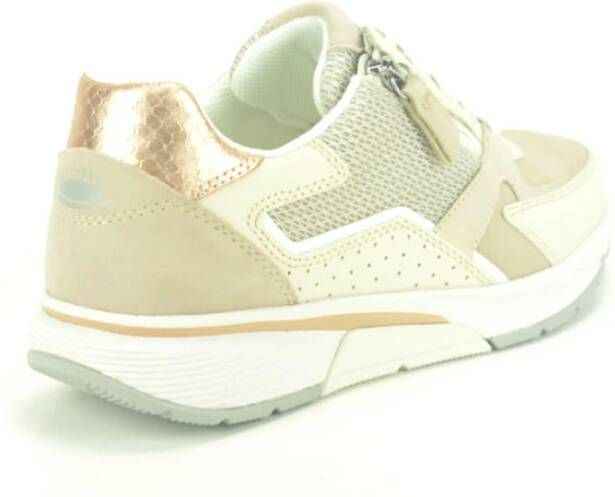 Gabor Beige Runner Combi Sneakers Beige Dames