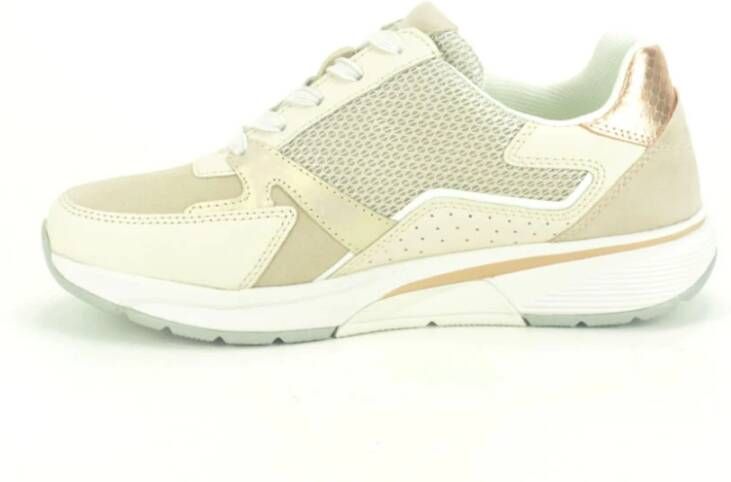 Gabor Beige Runner Combi Sneakers Beige Dames