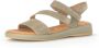 Gabor Beige Suède Sandalen met Velcro Sluiting Beige Dames - Thumbnail 12