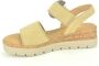 Gabor Beige Suède Sandalen met Velcro Sluiting Beige Dames - Thumbnail 3