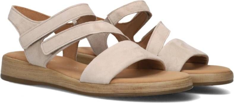 Gabor Beige Suède Sandalen Stijlvol Model Beige Dames