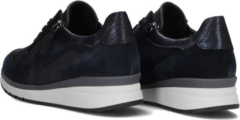 Gabor Blauwe Lage Mode Sneakers Blue Dames