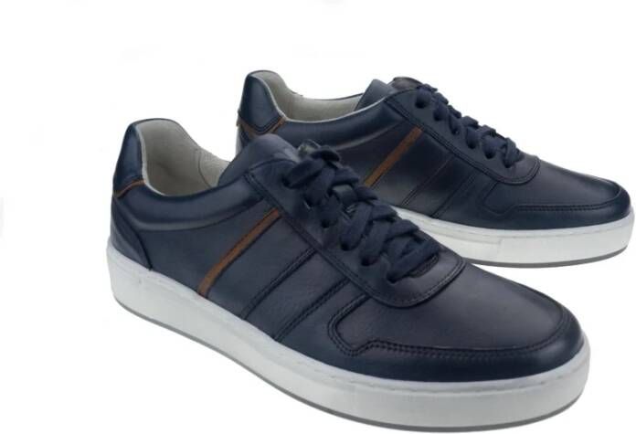 Gabor Blauwe Leren Sneakers Blue Heren