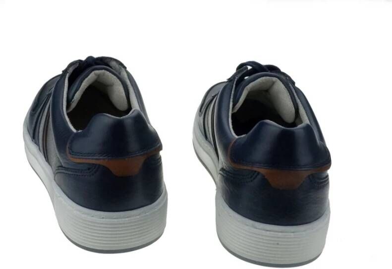 Gabor Blauwe Leren Sneakers Blue Heren