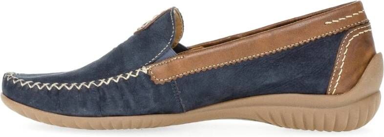 Gabor Blauwe nubuck leren mocassins Blue Dames