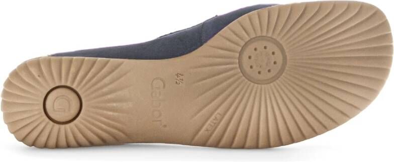 Gabor Blauwe nubuck leren mocassins Blue Dames