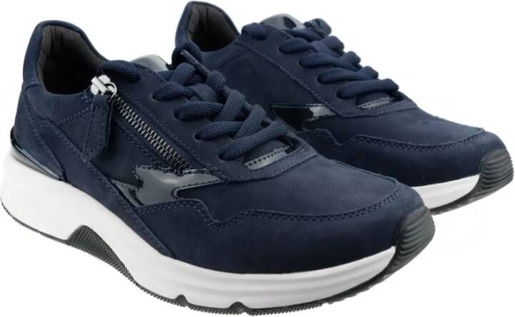 Gabor Blauwe Rollende Wandelsneaker Blue Dames