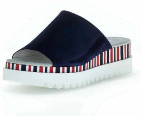 Gabor Blauwe Slippers Blue Dames