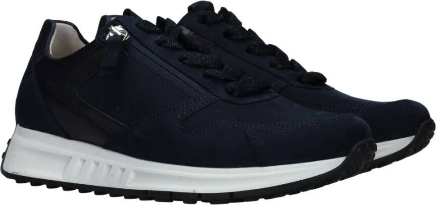 Gabor Blauwe Sneakers met Rits Sluiting Blue Dames