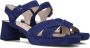 Gabor Blauwe Suède Kruisband Sandalen Blue Dames - Thumbnail 9