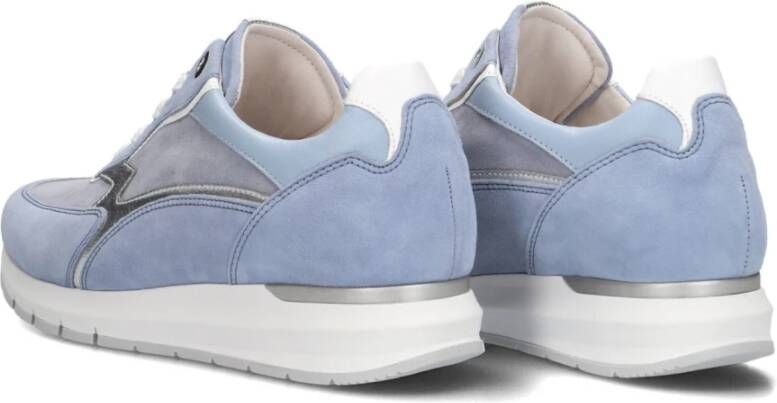 Gabor Blauwe Suède Lage Sneakers Blue Dames