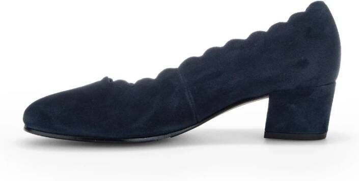 Gabor Blauwe suède leren pumps Blue Dames