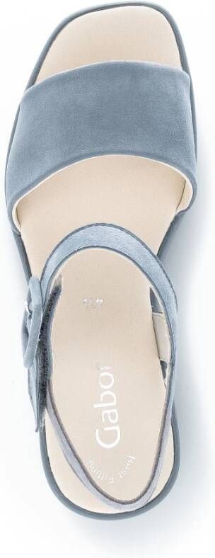 Gabor Blauwe Suède Plateau Sandalen Blue Dames