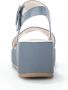 Gabor Blauwe Suède Plateau Sandalen Blue Dames - Thumbnail 4