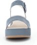 Gabor Blauwe Suède Plateau Sandalen Blue Dames - Thumbnail 6