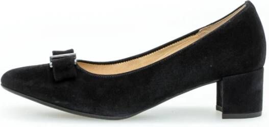 Gabor Blauwe Suède Pumps met Velours Detail Blue Dames