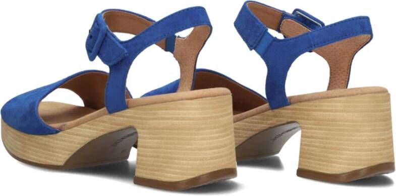 Gabor Blauwe Suède Sandalen met Blokhak Blue Dames