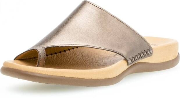 Gabor Bronzen Dames Slides Comfort Collectie Gray Dames