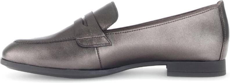 Gabor Bronzen Leren Loafers Stadsstijl Brown Dames