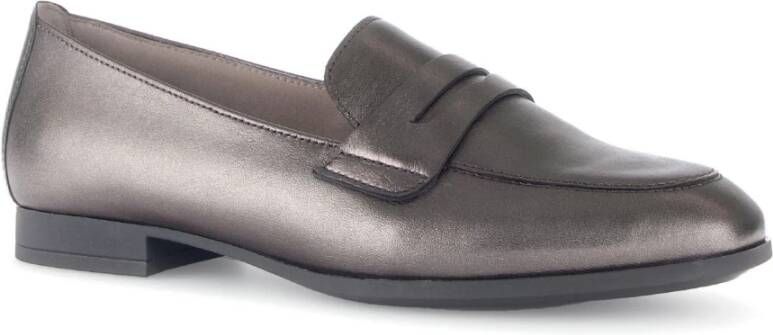 Gabor Bronzen Leren Loafers Stadsstijl Brown Dames